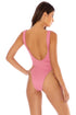 Luli Fama River Dance BLUSH INTERLACED ONE PIECE BODYSUIT